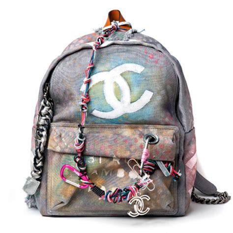 chanel canvas graffiti backpack replica|authentic chanel graffiti backpack.